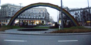 Tęcza na Placu Zbawiciela