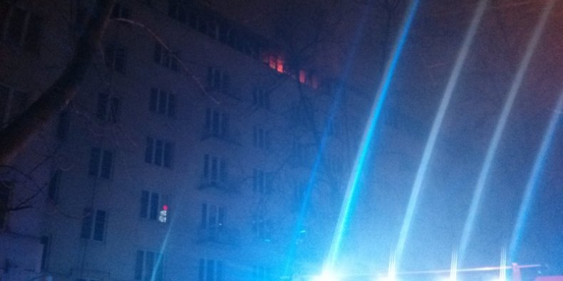 Pożar w Prokuraturze - ogień na najwyższym piętrze