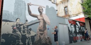 Mural powstańczy w Nowym Jorku