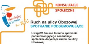 Zmiana terminu konsultacji na Woli - część plakatu informacyjnego