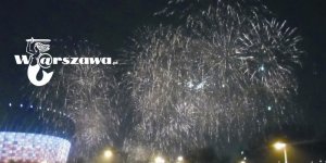 Warszawa sylwestrowa (fajerwerki na błoniach pod Stadionem Narodowym