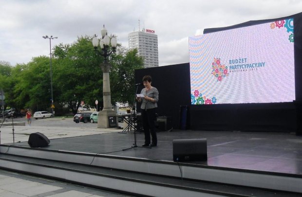 Konferencja przed PKiN - ogłoszenie wyników konkursu budżetu partycypacyjnego 2014