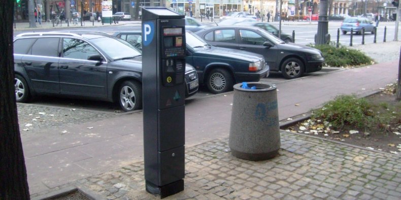 Parkometr w centrum Warszawy