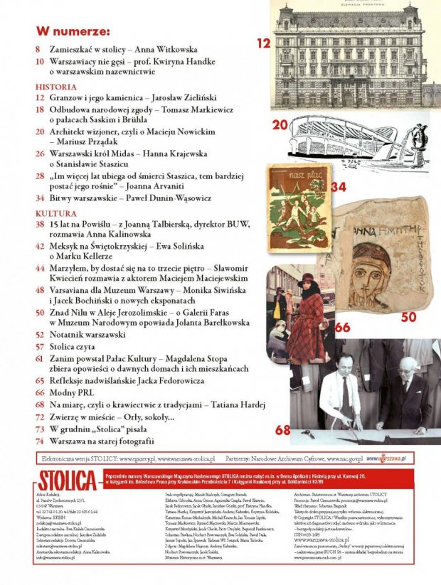 Miesięcznik Stolica - spis treści numeru grudniowego 2014 r.