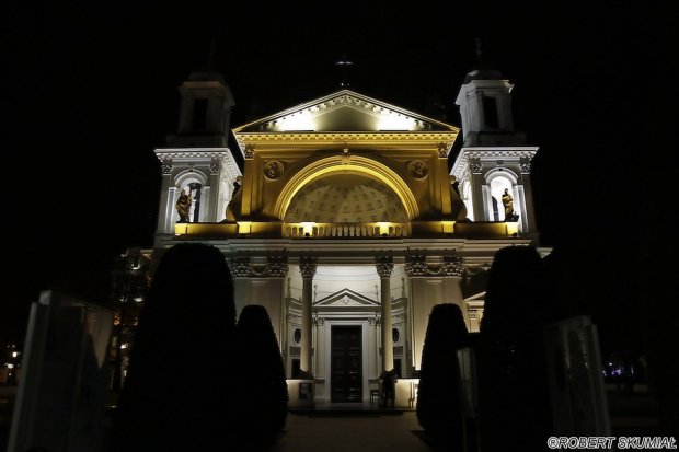 Pałac Wilanów nocą