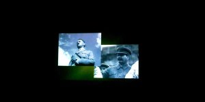 Kadr z filmu zbrodniarze (Hitler i Stalin)