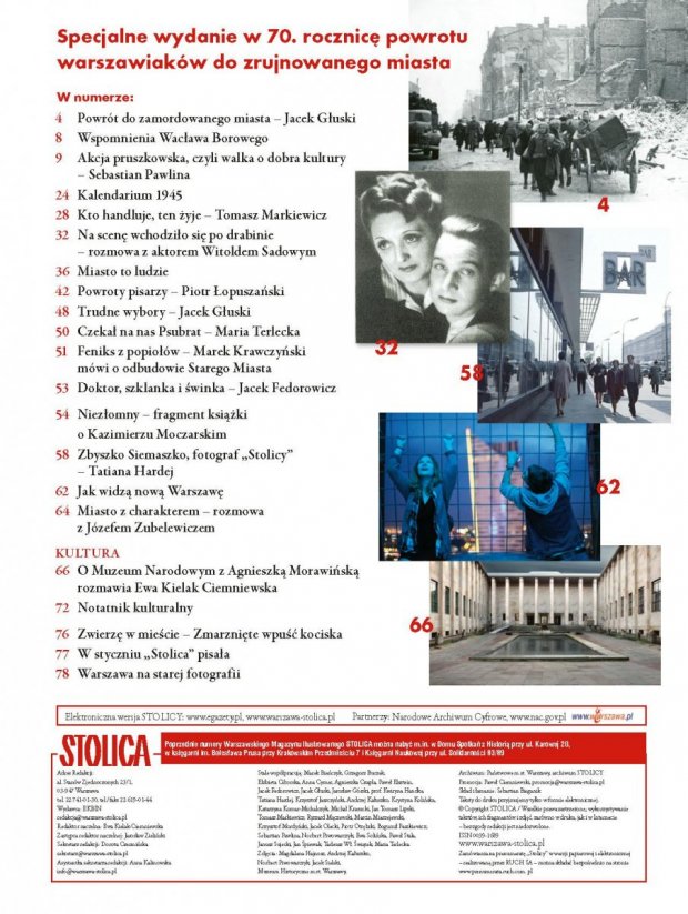 Stolica - spis treści