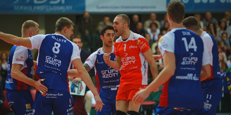 ZAKSA Kędzierzyn Kożle radość po zdobytym punkcie
