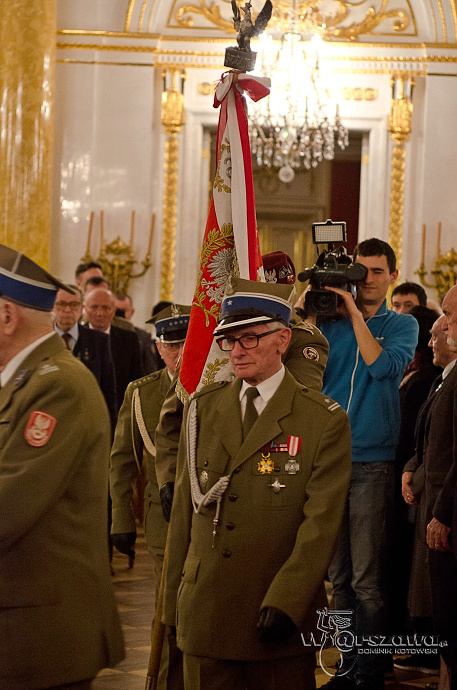 uroczystość na Zamku Królewskim, poczet sztandarowy