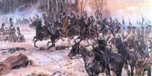 Chłopicki ze sztabem pod Olszynką (Wojciech Kossak)