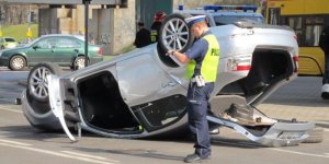 Wypadek na Wolskiej przy Trasie Toruńskiej