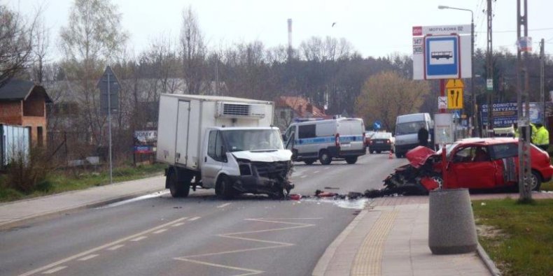 Wypadek w Wawrze na ulicy Zwoleńskiej