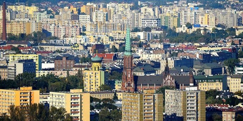 Targówek i Praga-Północ widziane z Pałacu Kultury i Nauki