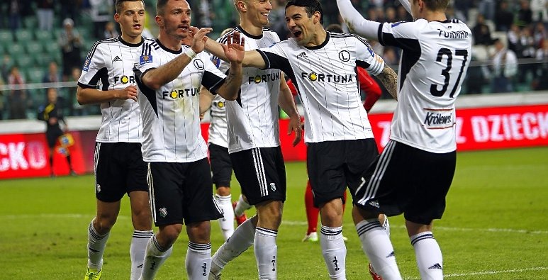 Legia Warszawa radość po zdobytym golu