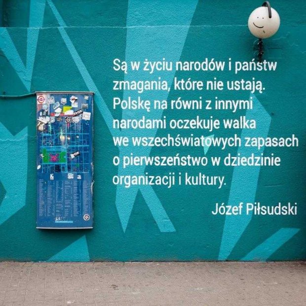 Z muralu Józef Piłsudski