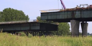 Most Ł w trakcie remontu (7.06.2015)