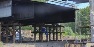 Most Ł w trakcie remontu (7.06.2015)