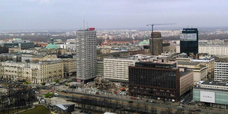 Prudential - środkowy wieżowiec - widok z PKiN