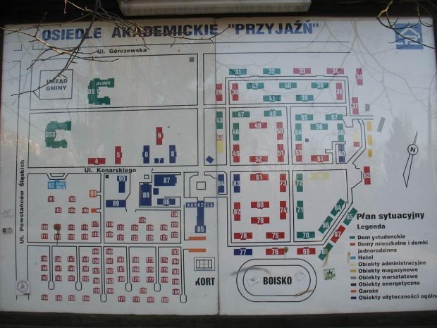 Plan Osiedla Przyjaźń  - na Jelonkach (aktualnie dzielnica Bemowo w Warszawie)