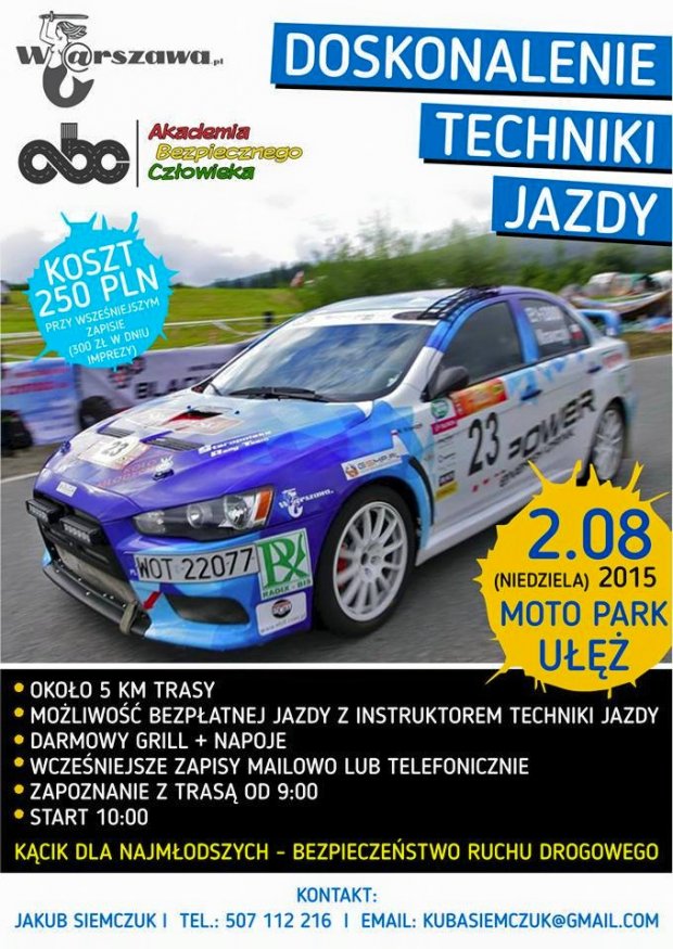 Plakat Doskonalenia Techniki Jazdy 