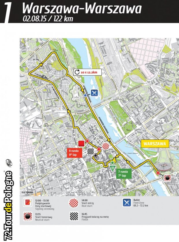 Etap 1 Tour de Pologne 2015 - plan trasy