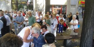 Pożegnanie prezydenta Komorowskiego. Pl. Konstytucji Warszawa.