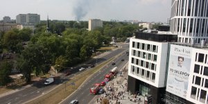 Akcja strażaków przy Supersamie