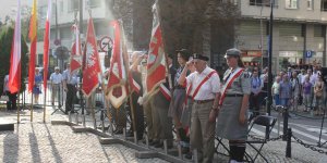 Uroczystości 5 sierpnia na Woli. Poczty Sztandarowe.