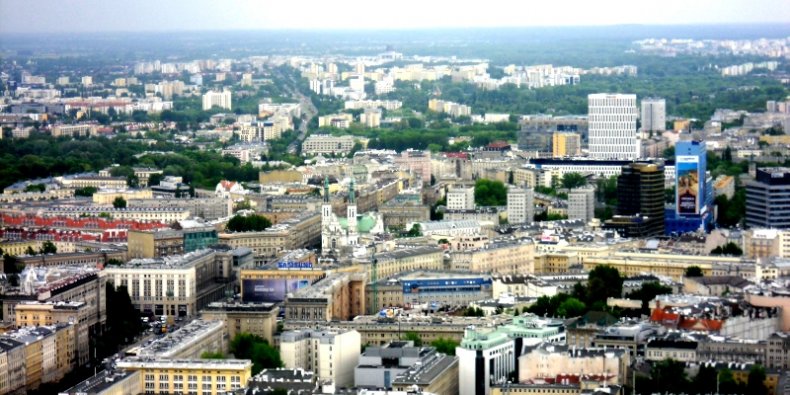 Warszawa - widok na Śródmieście Południowe, Czerniaków i Sadybę
