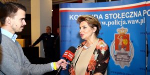 Dyrektor BBiZK Ewa Gawor w trakcie spotkania z mediami