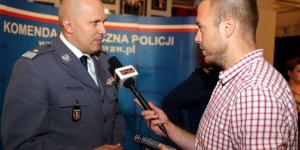 Komendant KSP nadinspektor Michał Domaradzki w trakcie spotkania z mediami