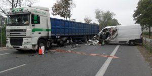 Trakt Brzeski - wypadek dużych pojazdów