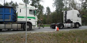 Trakt Brzeski - wypadek dużych pojazdów