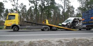 Trakt Brzeski - wypadek dużych pojazdów