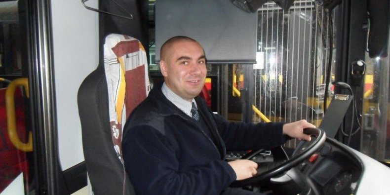 Grzegorz Górski i na swym miejscu pracy