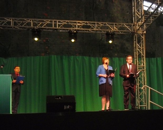 Ewa Statkiewicz i Krzysztof Strzałkowski - Przewodnicząca Rady Dzielnicy Wola oraz Burmistrz Dzielnicy Wola.