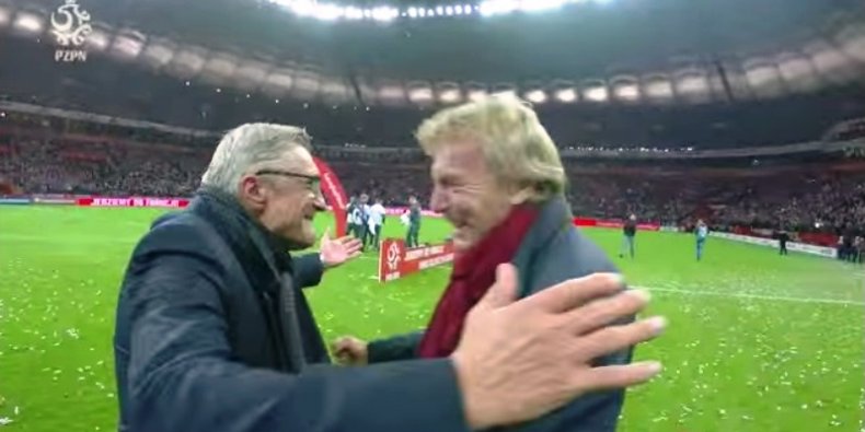 Kulisy meczu - kadr z filmu PZPN