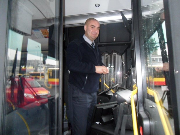 Grzegorz Górski przy swym miejscu pracy