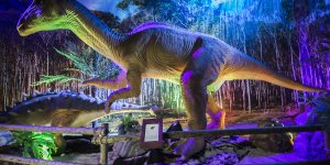 Dinozaury na żywo - wystawa na błoniach Stadionu Narodowego