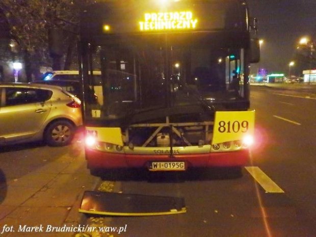 Zdewastowany Solaris Miejskich Zakładów Autobusowych