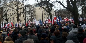 Manifestacja Obywatele dla demokracji - Aleja Szucha