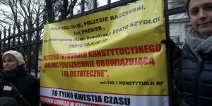 Manifestacja Obywatele dla demokracji - Aleja Szucha