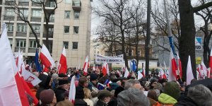 Manifestacja Obywatele dla demokracji - Aleja Szucha