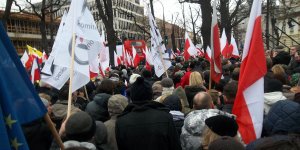 Manifestacja Obywatele dla demokracji - Aleja Szucha