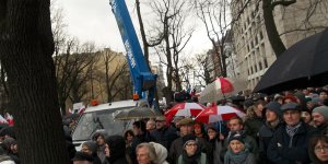 Manifestacja Obywatele dla demokracji - Aleja Szucha