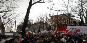 Manifestacja Obywatele dla demokracji - Aleja Szucha