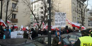 Manifestacja Obywatele dla demokracji - Aleja Szucha