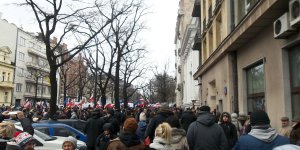 Manifestacja Obywatele dla demokracji - Aleja Szucha