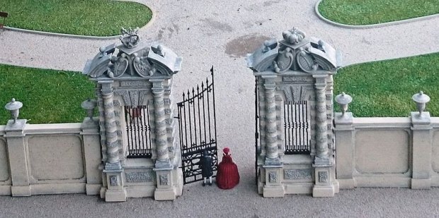 Makieta Żelaznej Bramy według stanu z lat 70. XVIII wieku przedstawiona na Wystawie Miniatur Województwa Mazowieckiego