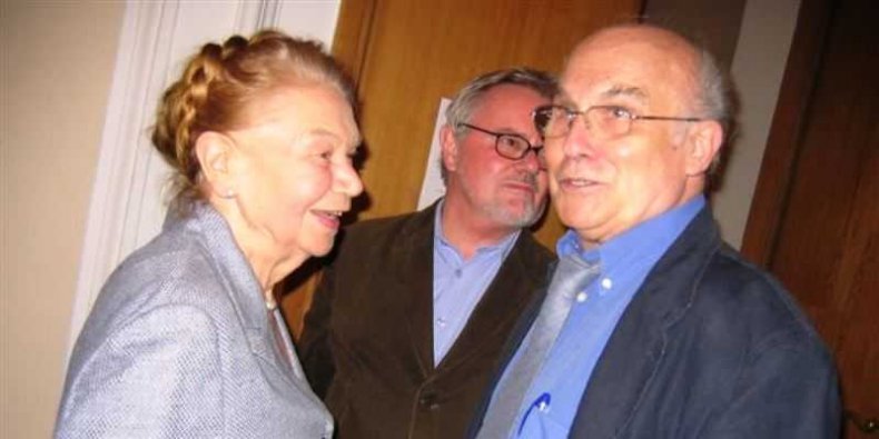 Ryszard Kapuscinski oraz Julia Hartwig i Anders Bodegard (w środku)